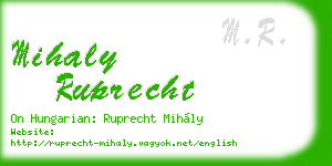 mihaly ruprecht business card