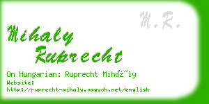 mihaly ruprecht business card